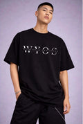 Men's Oversized WYOS Black Signature Tee - Trendy & Sustainable