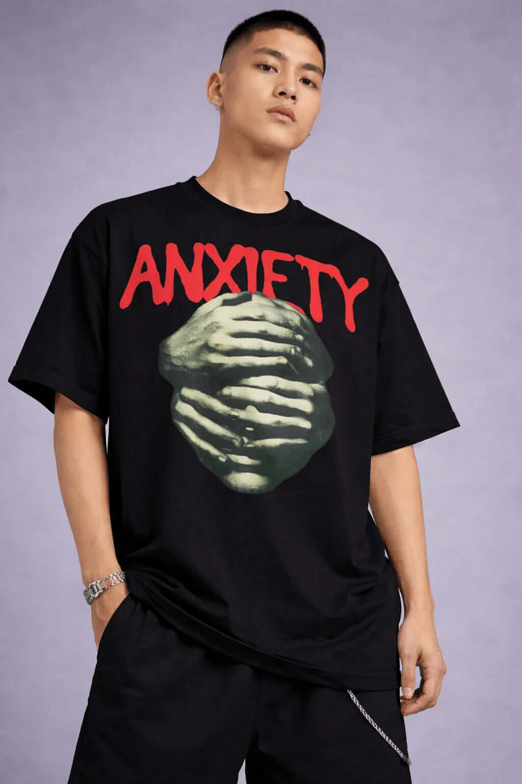 Oversized Anxity (Black) Tshirt