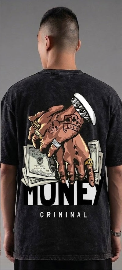 Money Graphic Oversized T-Shirt