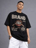 Silent Hustle Graphic Tee: Bold Grit Meets Luxury Style